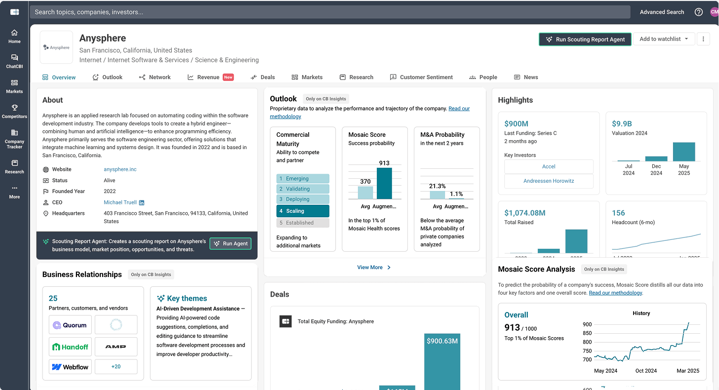 company profile page screenshot